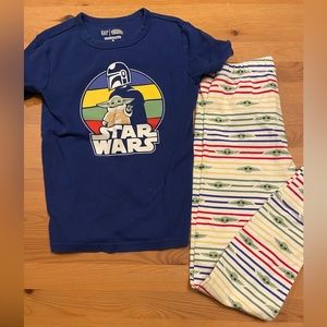 Kids GAP organic cotton PJ set, pants and short sleeve, size 10